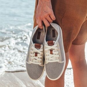 OluKai Pehuea Lī Lightweight Drop Inn Heel Sneakers, Tapa/Tapa, Size 11